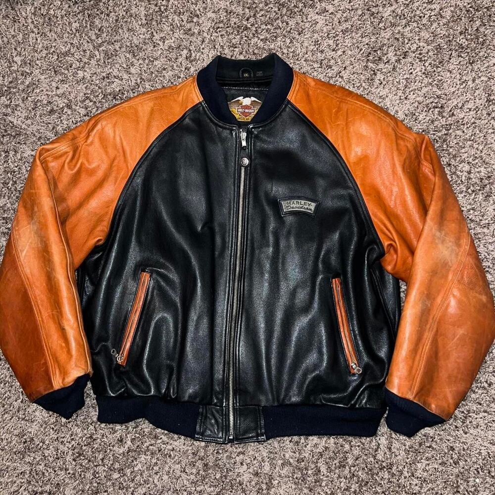 Harley davidson vintage leather jacket